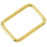 AERZETIX | Lot de 12 Boucles rectangulaires en métal couleur doré | passage de sangle 30 m...