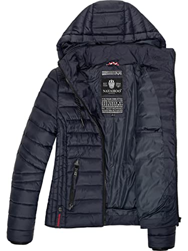 Navahoo Damen leichte Übergangsjacke Steppjacke mit Kapuze Lulana Navy Gr. S