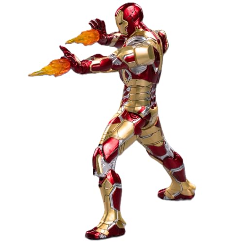 Image of ZD Toys Action Figure Collectible - 7 Inch Ironman MK42, Superheros Premium PVC Build Collectible, Interchangeable Accessories & Blast Effects, Perfect for Gifting, Ages 15+ Years