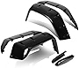 DNA Motoring WF-JEEP97-MBK Pocket-Riveted Style Side Fender Wheel Flares 4Pcs/Kit Compatible with 1997-2006 Wrangler 7' Front / Rear Tire Coverage
