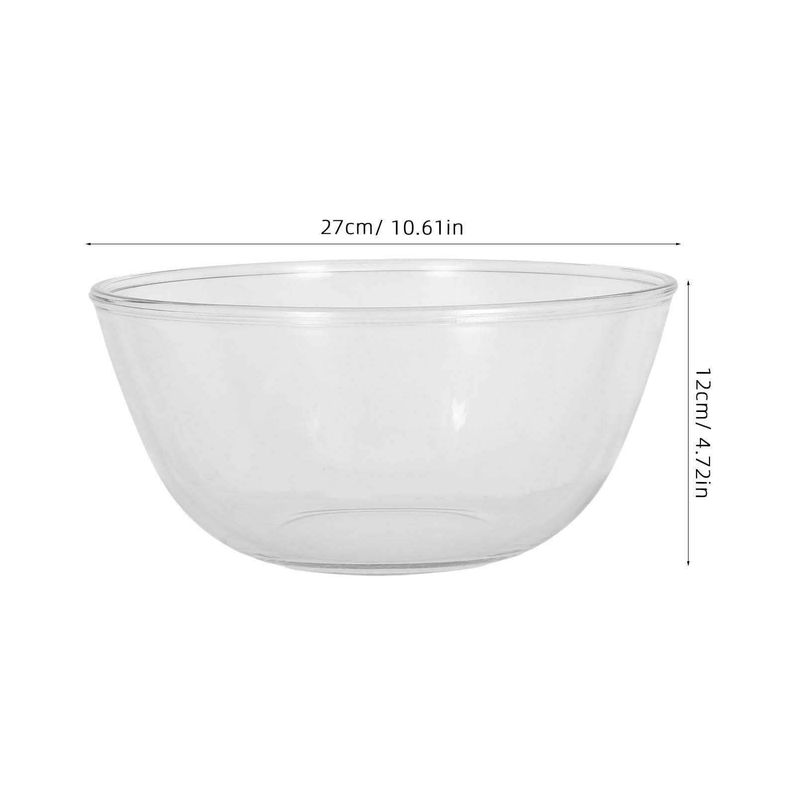 Bol en Verre Borosilicaté Grosse Capacité, Facile à Nettoyer Finition Soignée, Cuisine et Service de Fruits