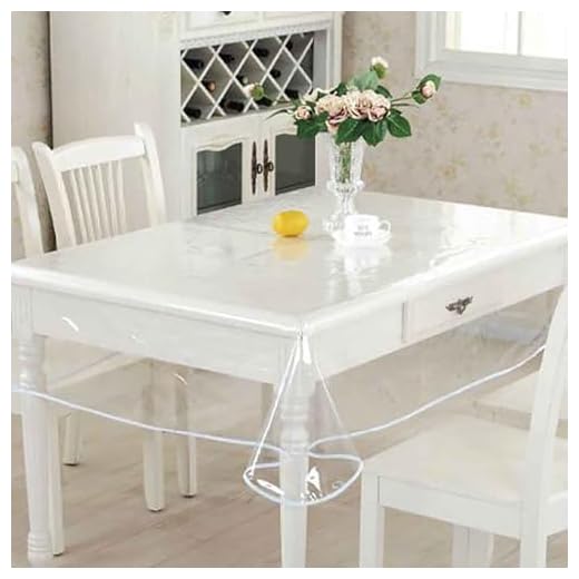 A2ZWORLD Tovaglia PVC Trasparente 180X140CM, Tovaglia Plastificata Impermeabile, Pellicola Protettiva in PVC Lavabile (Rettangolare 140X180cm)