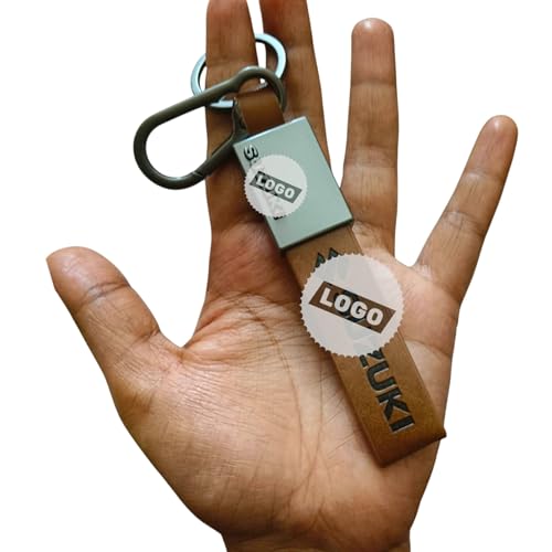 Image of Leather Keychain for Bike & Car Keys | 4 Color Leather with Durable 360 Degree Rotate head and Safety Metal Clip