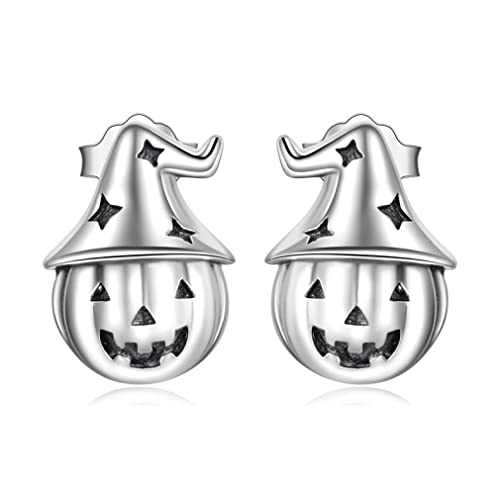 Boucles d'oreilles potiron Halloween argent 925 bijoux pour femmes