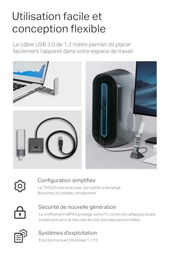 Karta Sieciowa Tp link Archer Tx50uh - vue 4