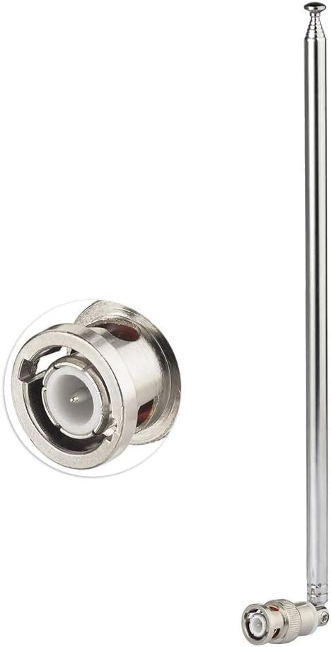 Bingfu VHF UHF Scanner Antenna Aerial 7-Sections 115cm with BNC Male Connector for CB Radio/Scanner/Two-Way/Mobile/Amateur Radio/FM Transmitter/Wireless Microphone Receiver