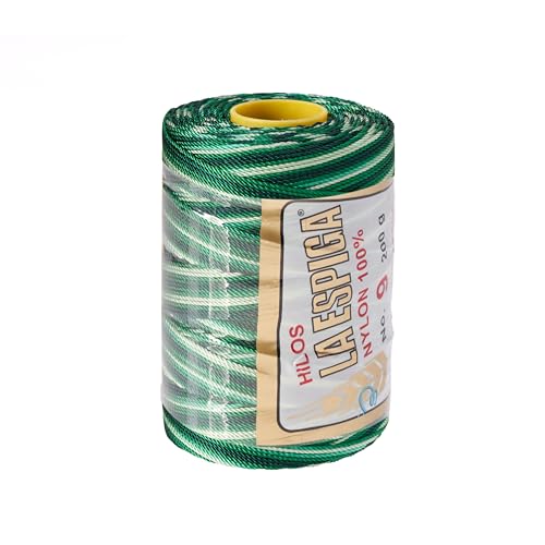 Espiga No. 9-100% Nylon Omega String Cord for Knitting and Crochet - 182 Emerald Hues