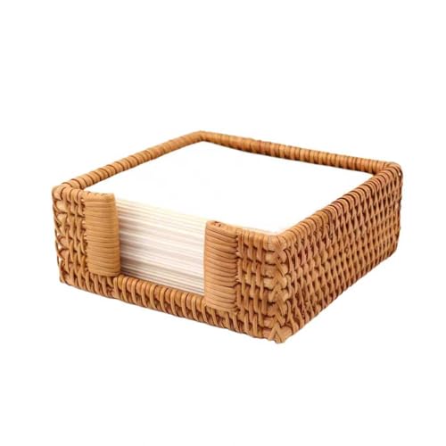 Shonmogar Cocktail Napkin Holder,Rattan Square Napkin...