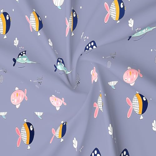 Image of MORADO Glace Cotton AC Comforter /Blanket /Quilt for Double Bed | Ultra Soft & Lightweight | All Season Reversible Comforter | Cozy Bedding for Home & Hotel | Size 90x100 Inches,Fish & Grey,Double