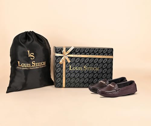 Image of LOUIS STITCH Women's Premium Slip-On Loafers with Buckle | Elegant Solid Slip-On Comfort Shoes for Casual and Formal Wear | Slip-On Loafer Shoes for Women | LSLD-BLR-HS04