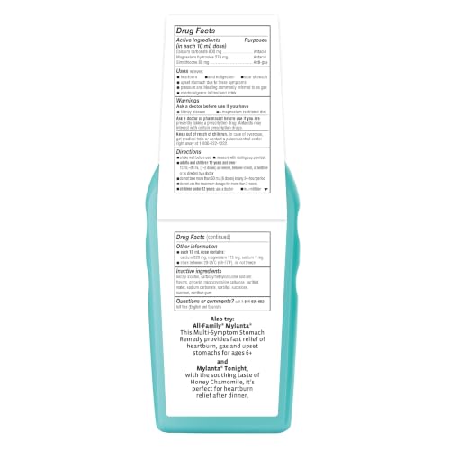 Image of Mylanta Heartburn & Gas Relief Liquid Antacid, Spiced Apple Cider, 12oz | Liquid antacid neutralizes acid for fast heartburn & gas relief . Limited Edition Spiced Apple Cider flavor . 12 fl oz