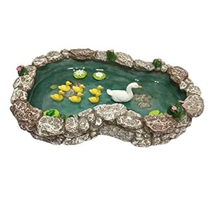 GlitZGlam Eendenvijver – Moeder en eendjes! Een miniatuur eendenvijver voor een miniatuur feeëntuin en miniatuurtuinaccessoires