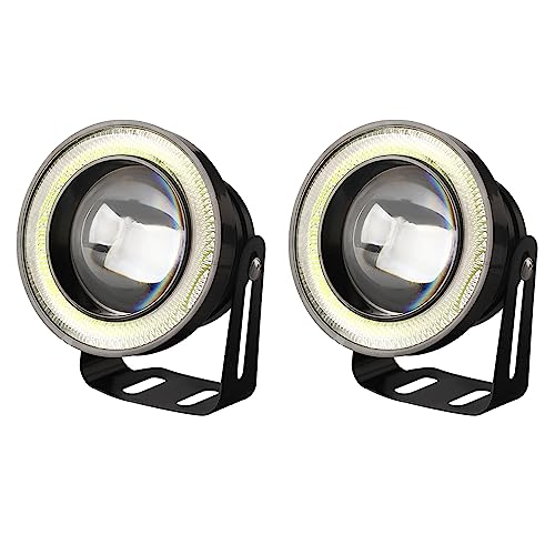 Faro Moto LED Angel Eye 5.75 Pollici, Universale, 40W 12V, Luce Diurna Bianca, Anabbagliante/abbagliante, IP67 - 3