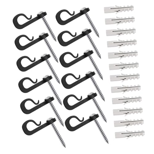 Totority Outdoor Plant Hooks Light Hanger Hooks with Screws Expansion Tubes for String Lights Deck Decor and Garden Use Safe Versatile Hanging
