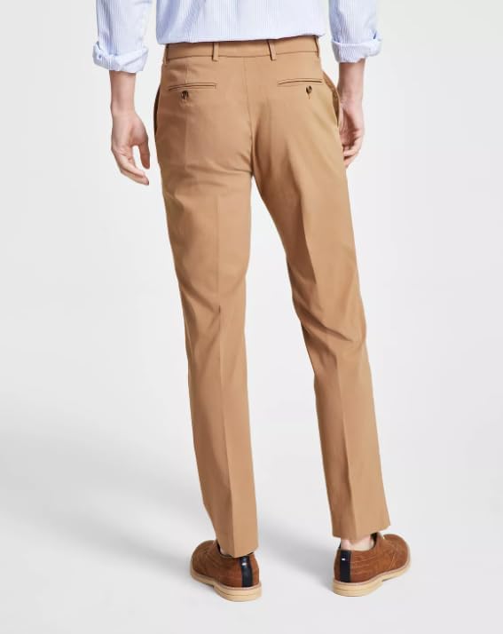 Tommy Hilfiger Mens Modern fit Dress Pants 38/32 Brown Solid Stretch - Image 4
