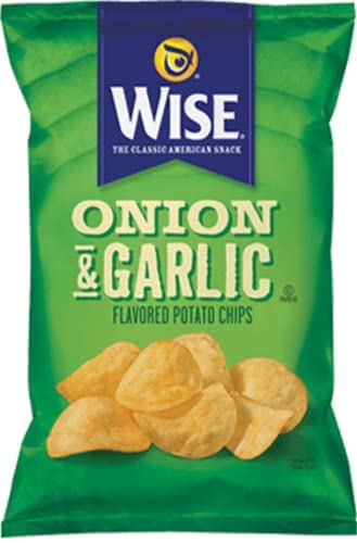 Wise Foods Onion & Garlic Flavored Potato Chips, 7.5 Oz. Bags (3 Bags) #TOP8