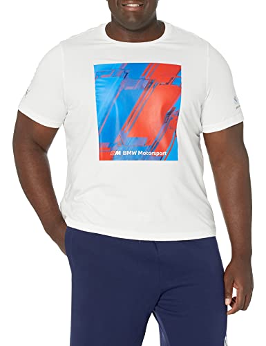 Puma BMW MMS t-shirt graphique homme coton haut de gamme vêtements sport automobile noir