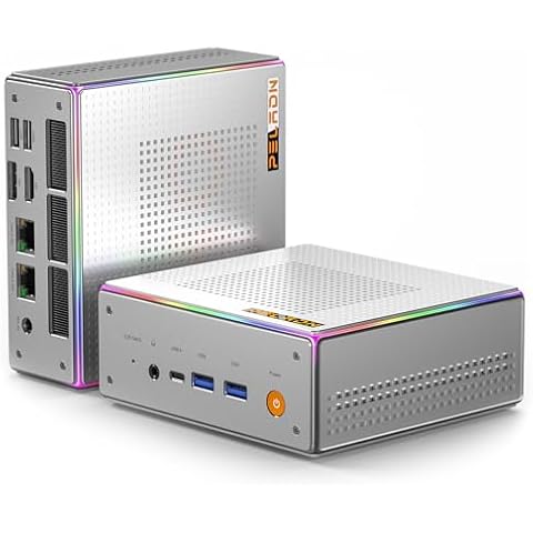 PELADN Mini PC Intel Core i7-13620H(16 Core 20 Threads Up to 4.9Ghz),Mini Computers 16GB RAM 512GB M.2 PCIe 3.0 NVMe 2280 SSD Mini Desktop Computers, WiFi6,BT5.2,4K DP HDMI Type-C USB4 Cover