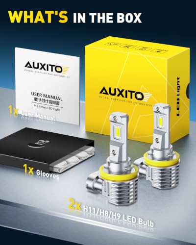Image of AUXITO H11 LED Bulbs 6500K White 98,000LM Mini Size H8 /H9 /H16 Light,2PCS