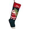 Christmas Stocking Personalized Hand Knit Vintage Santa Stocking