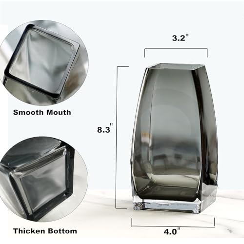 Tall-Black-Grey-Glass-Flower-VaseLarge-Black-Grey-Vases-Home-DecorModern-Bud-Gray-Vase-for-CenterpiecesTable-TopRoom-DecorCrystal-Decorative-Unique-Flower-Vases-for-BouquetGift Tall Black Grey Glass Flower VaseLarge Black Grey Vases Home DecorModern Bud Gray Vase for CenterpiecesTable TopRoom DecorCrystal Decorative Unique Flower Vases for BouquetGift