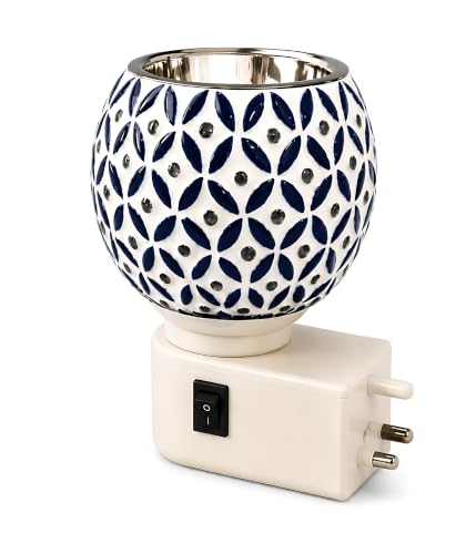 Image of Electric Kapoor Dani with Auto Cut Off | Ceramic Electic Camphor Burner | Multipurpose Incense Aroma Dhoop Dani | Camphor Burner Diffuser | Electrical Night Lamp for Home, Office