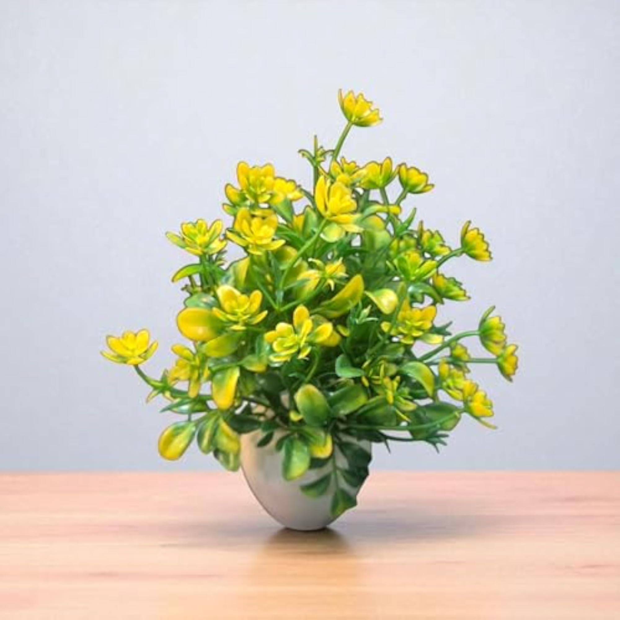 Artificial Plant with White Pot, Decorative Flower Pot for Home