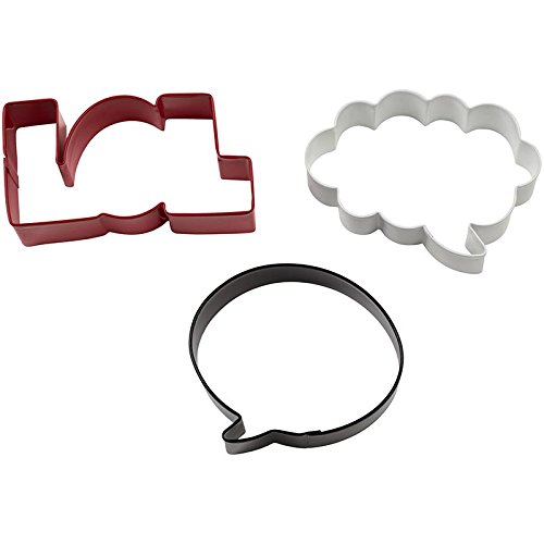 Wilton Cookie Cutter Set, LOL, Talk and Bubble, 3-Pack