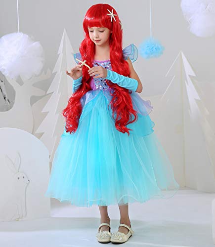 Image of TYHTYM Belle Costumes Dress Up Party Girls Princess Cosplay Halloween Kids Ball Gown 2-13Years