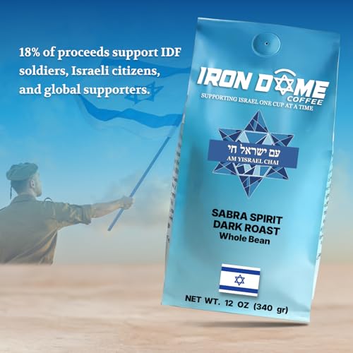 Iron Dome Coffee – Sabra Spirit Café en Grano Tostado Oscuro 12 oz miniatura 5