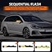 D-Lumina Sequential LED Side Mirror Turn Signal Lights Smoked Lens for VW Golf 7 MK7 MK7.5 7.5 VII GTI R GTD Jetta Sportsvan Touran, Dynamic Indicator Mirror Marker Blinker Light Lamp, Pack of 2