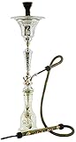 KHALIL MAMOON World Cup 34” Complete Hookah Set with Built in ICE Chamber: Single Hose Shisha Pipe. Handmade Egyptian Narguile Pipes. These are Traditional Middle Grade Metal Hookahs.