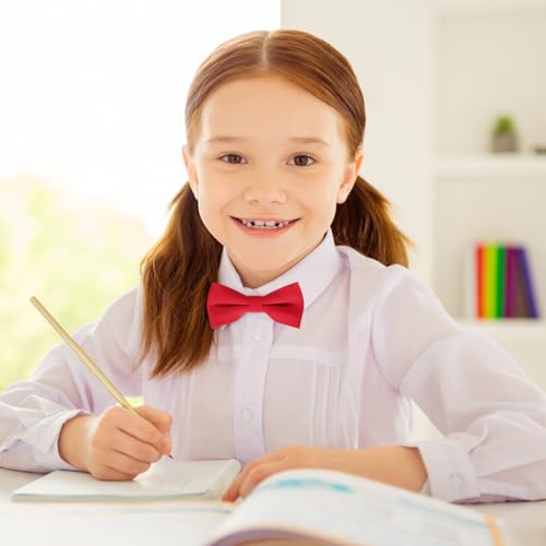 Kids Bow Tie, Black/Red Bow Ties for Boys Girls, Clip on Toddler Kids Bow Tie for Shirt3