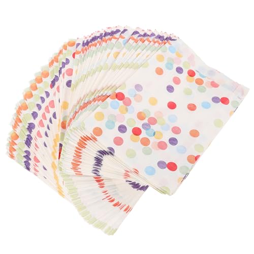 Ciieeo 100 Bolsas de Almacenamiento de Papas Fritas Bolsa de para Bocadillos para Alitas de Pollo Golosinas Bolsas de Papel Contenedor Desechable para Envolver Bocadillos