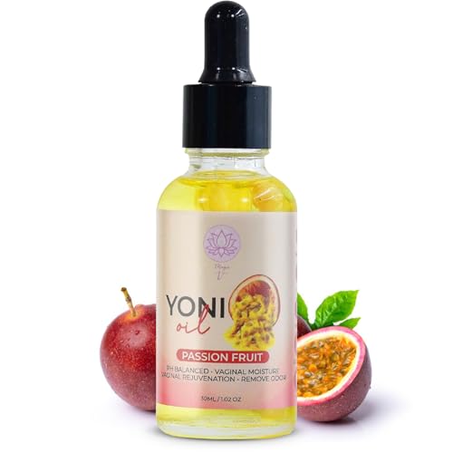 Image of Magic V Yoni Oil for Women - Organic Feminine Care Vaginal Moisturizer, pH Balance & Odor Control, Soothes Ingrown Hair & Razor Bumps - Passion Fruit Scent