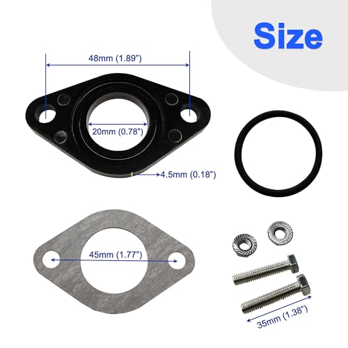 Image of 19mm 20mm Carburetor Intake Manifold Gasket Screw Kit for 50cc 70cc 90cc 110cc 125cc Engine XR CRF 50 70 for SDG SSR SunL TaoTao ATV 4 Wheeler Quad Pit Bike Dirt Bike Scooter Go Kart (1 Sets)