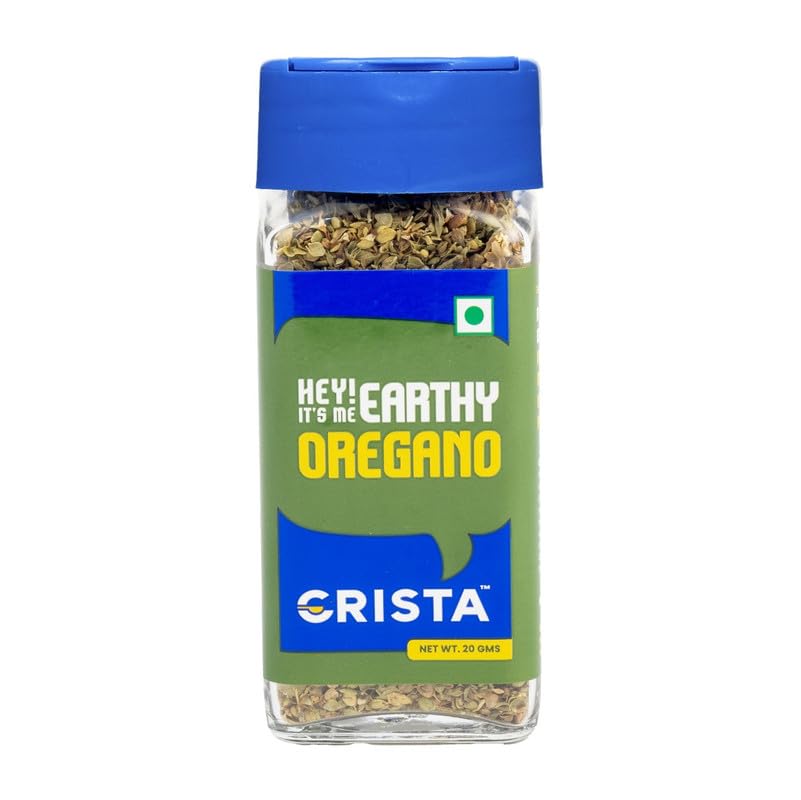 CRISTA 20 gms Earthy Oregano | Oregano seasonings for Pizza, Pasta, Salads | Zero added Colours, Fillers, Additives & Preservatives
