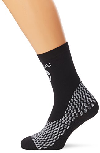 Medilast D208NB - Calcetines Cortos de Ciclismo Unisex, Color Negro, Talla M