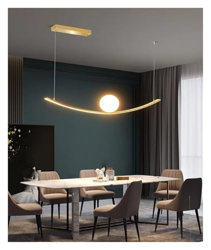 Lustre salle à manger île or moderne pour illuminer vos repas en famille