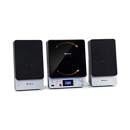 AUNA Microstar Sing - chaîne karaoké Verticale Micro système, Lecteur CD, Bluetooth, Enceintes...