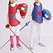 Zkfpet Fencing 3-Piece Set, Fencing Practice Sword Set, Protective Vest and Mask, Plastic Sword, Foil/Sabre/Epee, for Boys and Girls(Blue,1)
