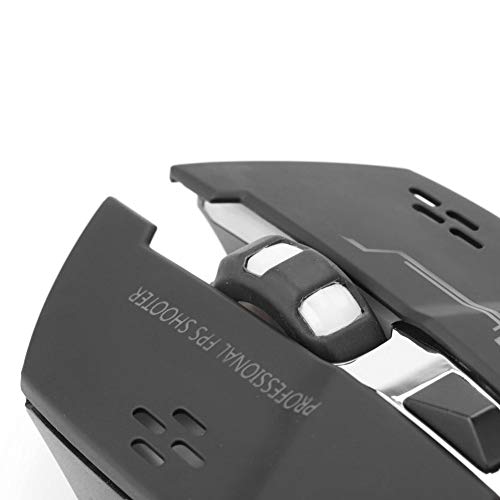 chengong Souris sans Fil Souris de Jeu Haute sensibilité Utilisation Longue durée Exclusive muet Bureau Haute Vitesse pour Jeux Enfants Maison(Black) Cover