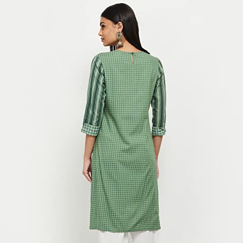 Image of Max Rayon Women's Checked Straight Kurta