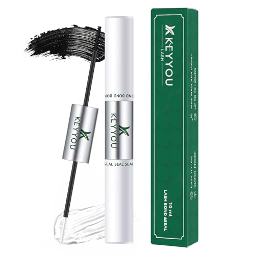 Image of KEYYOU 10ML Black Lash Bond & Seal Cluster Lash Glue for DIY Extensions