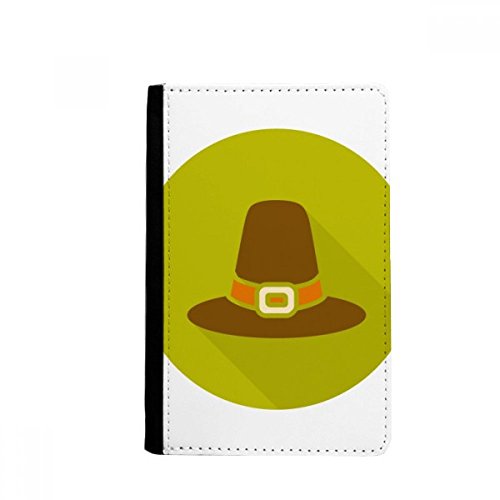 DIYthinker Thanksgiving Day Formal Hat Pattern Passport Holder Notecase Burse Wallet Cover Card Purse