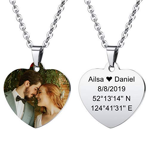Dog Tag Personalizzabile MeMeDIY Con Foto E Testo - In Acciaio Inossidabile 316L, Regalo Per Coppie