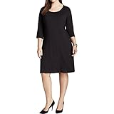 Karen Kane Plus-Size Three-Quarter-Sleeve A-Line Dress