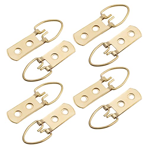 Image of MroMax 30PCS Ring Picture Frame Buckle 2.05 inch x 0.55 inchGold Tone Assortment Kit for Home Decoration Picture Frames Photo Hanging Solutions