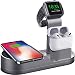 Deszon Wireless Charger Designed for Apple Watch Stand Compatible with Apple Watch Series 5 4 3 2 1, AirPods Pro Airpods and iPhone 11 11 pro 11 Pro Max Xs X Max XR X 8 8Plus (No Adapter) Space Gray