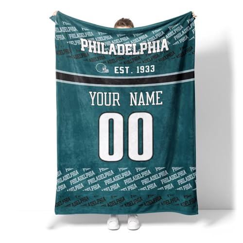 ANTKING Philadelphia Throw Blanket Custom Name and...